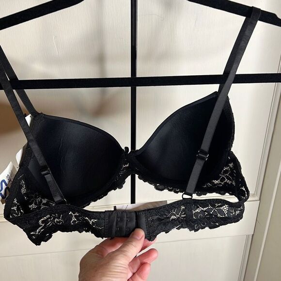 Marilyn Monroe Women's Lightly Lined Lace Underwire Bra Black Size 34C NWT - Picture 5 of 6